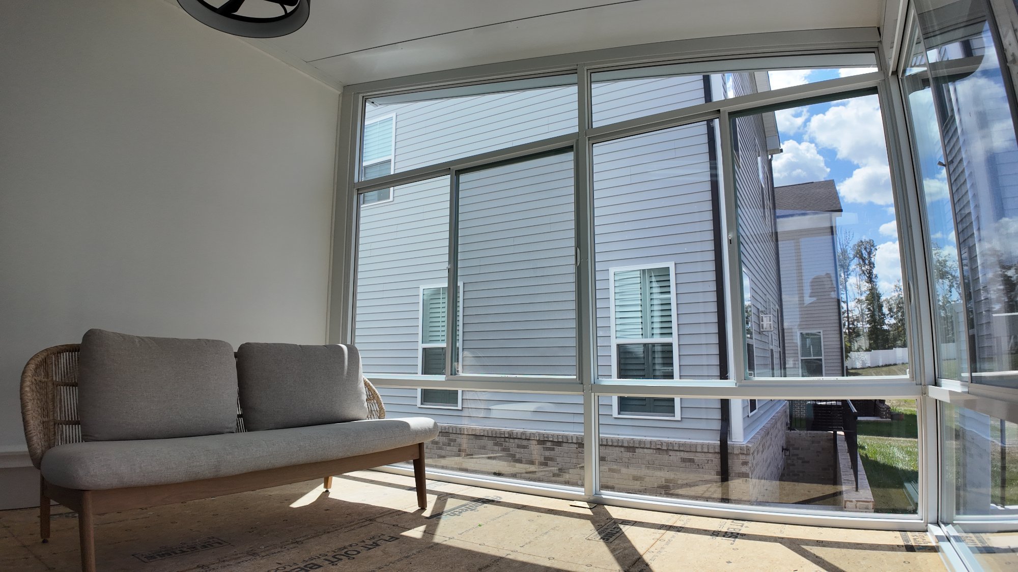 Fire pit circle patio overhead view